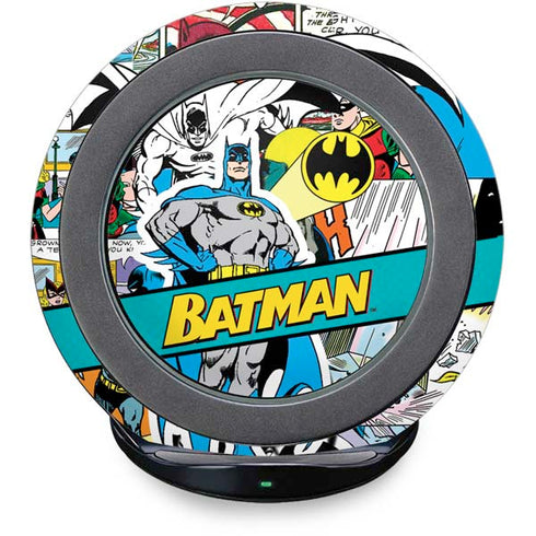 DC Comics Batman Vintage Pose Collage Art Fast Charge Wireless Charging Stand Skin